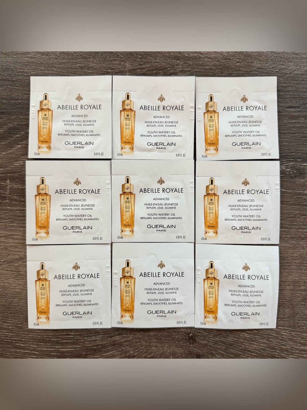 9x Guerlain Abeille Royale Advanced Youth Watery Oil 0.5ml Each